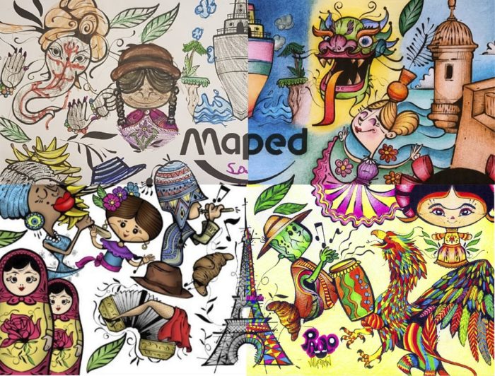 Coloriage enfants thème cultures du Monde Maped Mapiwee
