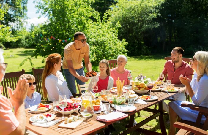 Réunion de famille en vacances