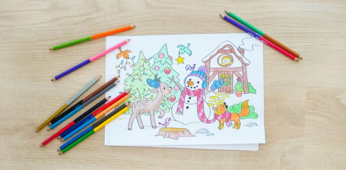 Mapiwee by Maped - cahier de coloriages à imprimer gratuitement et jeux éducatifs sur le thème de noel - illustrations léa fabre 3