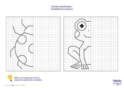 dessins symétriques - cahier de jeux et coloriages sur les animaux à imprimer gratuitement