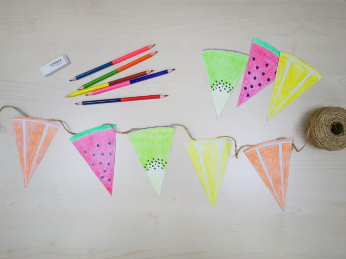 DIY été guirlande de fruits