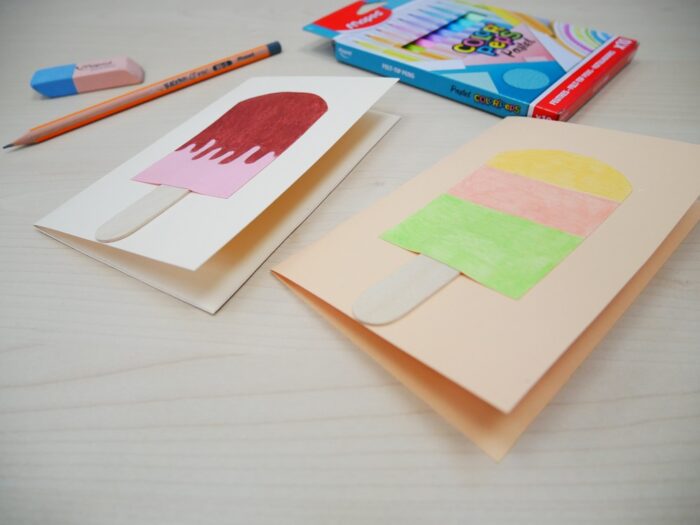 diy été carte postale glace