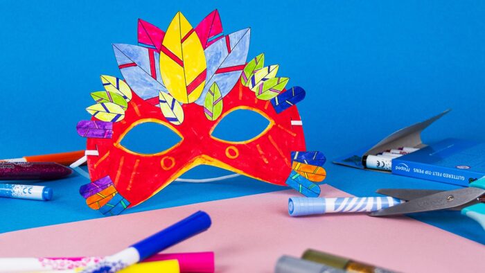 fabriquer des masques festifs - Activité créative enfant