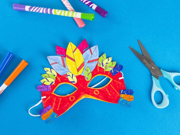24 feuilles enfants masque bricolage peinture créative votre propre masque  masque en papier avec 24 cordes 