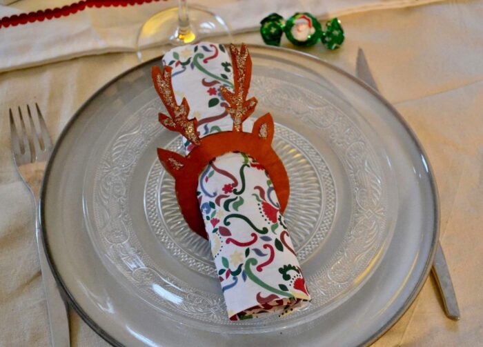 Rond de serviette Renne de Noël