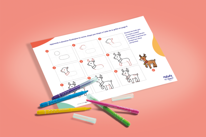 Apprendre à dessiner un renne de Noël