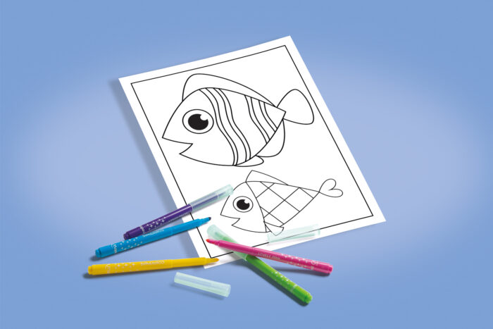 Mapiwee coloriage poissons à imprimer et découper pour le 1er avril