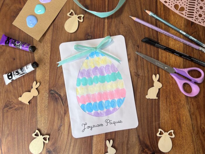 Bricolage oeufs de Pâques en papier avec de la peinture