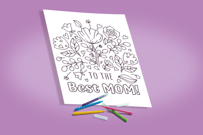 coloriage bouquet de fleurs fête des mères