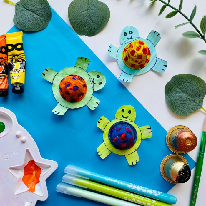 Recycler des capsules de cafe en tortues