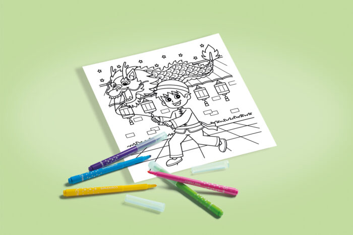 mapiwee by maped coloriage nouvel an chinois signe du dragon