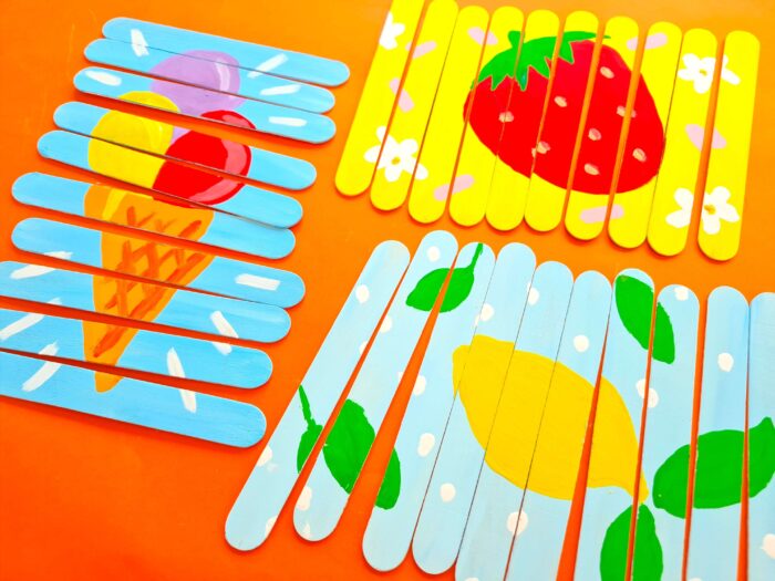 Fabriquer un puzzle d'été avec des bâtonnets de glace_mapiwee by Maped