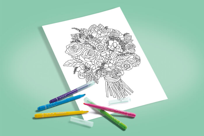 Coloriage bouquet de fleurs à imprimer