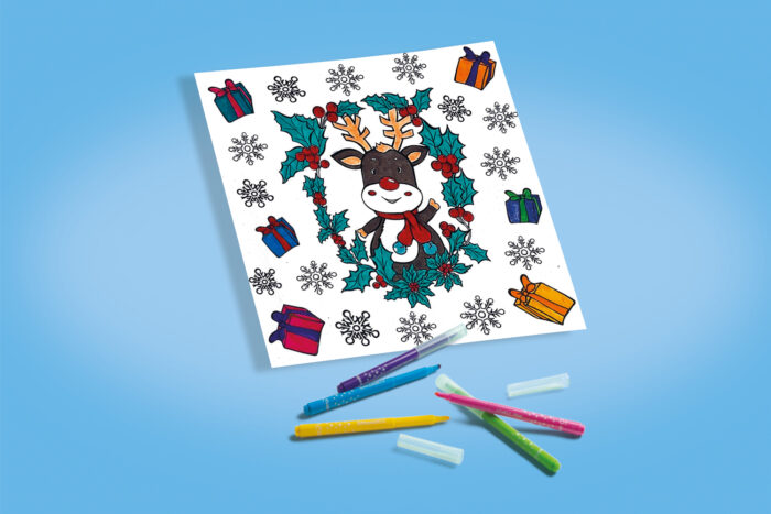 Coloriage Renne de Noël à imprimer