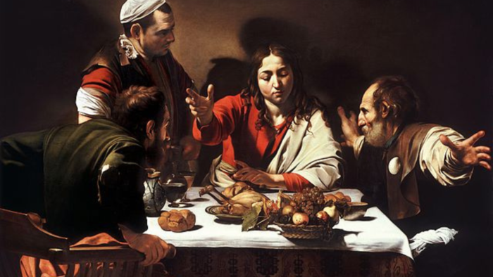 Souper à Emmaüs, le Caravage tableau