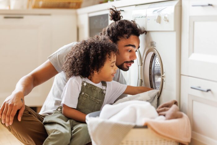 ménage de printemps en famille