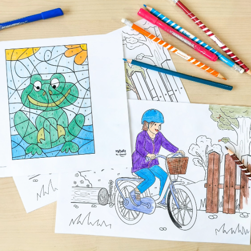 Cahier de coloriages et activités sur le printemps