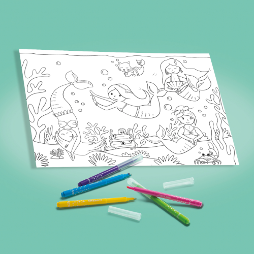 Cahier de coloriages sirènes et pirates