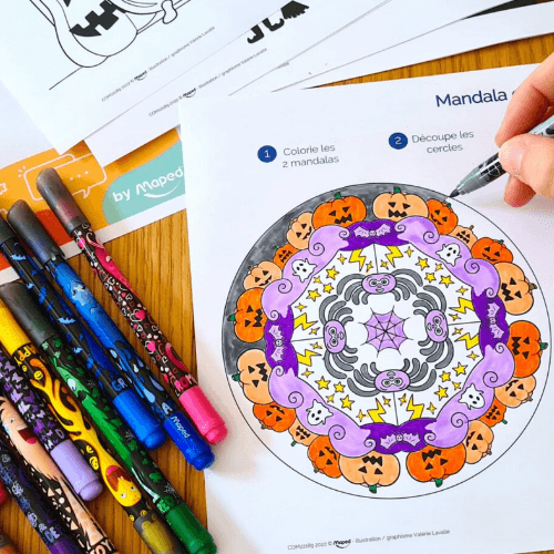 Cahier de coloriages et jeux pour Halloween