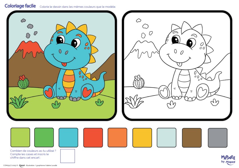 cahier de coloriages et jeux dinosaures page de jeu