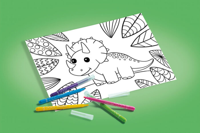 Coloriage petit tricératops