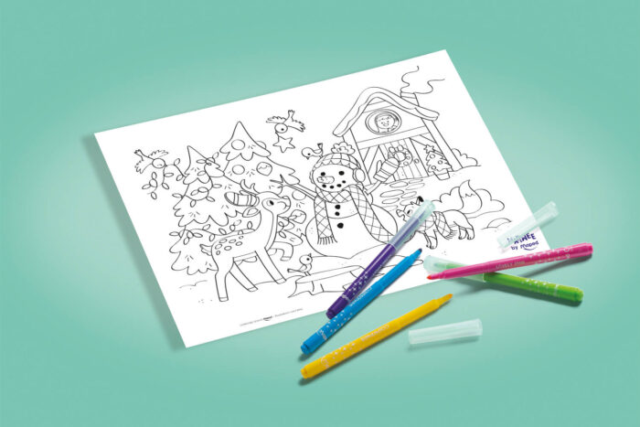 Coloriage bonhomme de neige