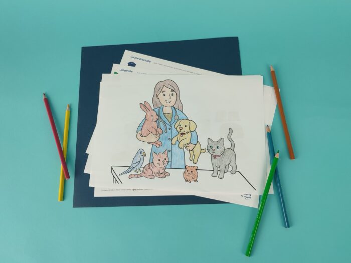 cahier de coloriages et activités métiers