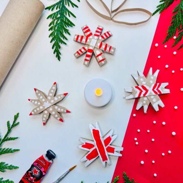 étoile de noël en carton