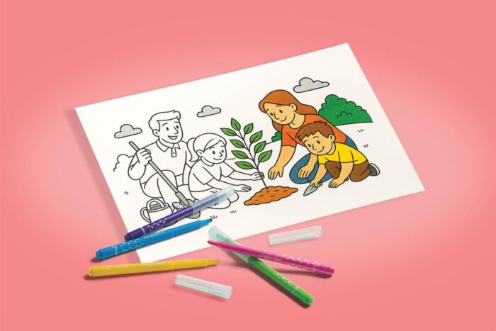 Coloriage Journée mondiale de la Terre à imprimer